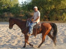 horseback riding in the desert